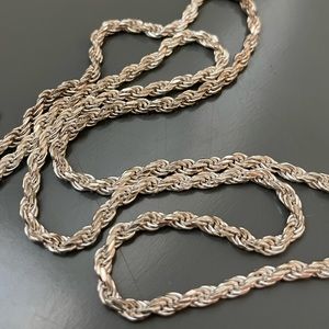 24” silver chain
